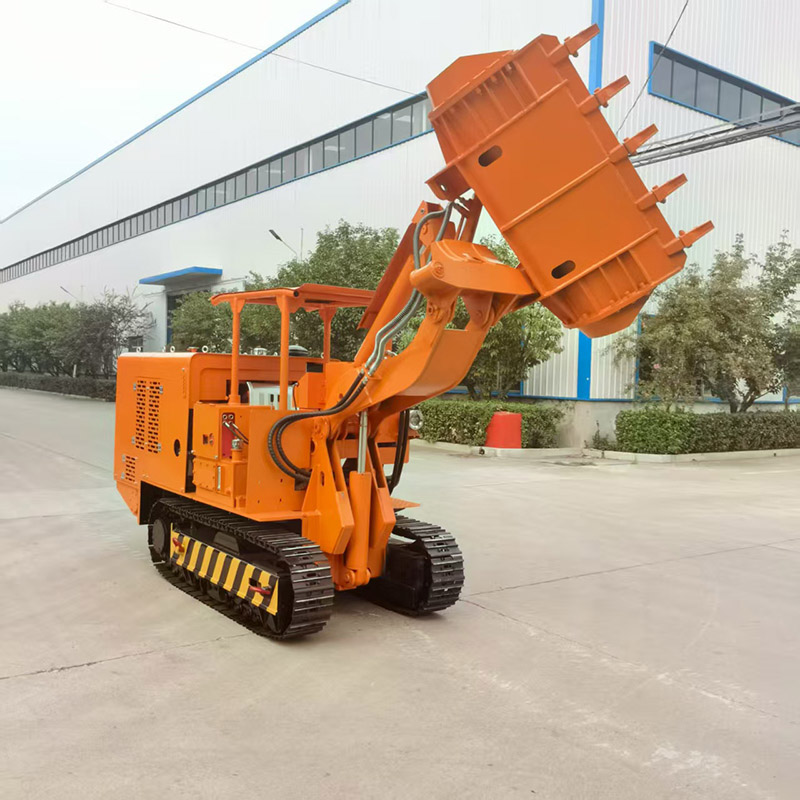 Боковая разгрузка угольной шахты с помощью погрузчика горных пород