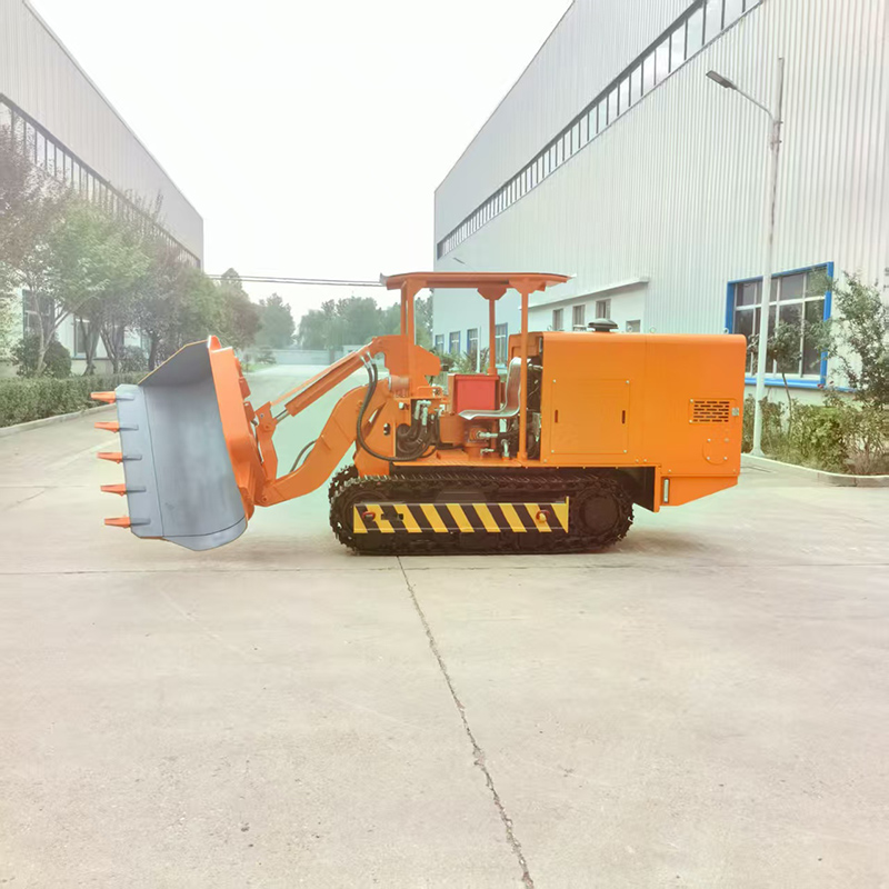 Cargador de rocas con descarga lateral buena