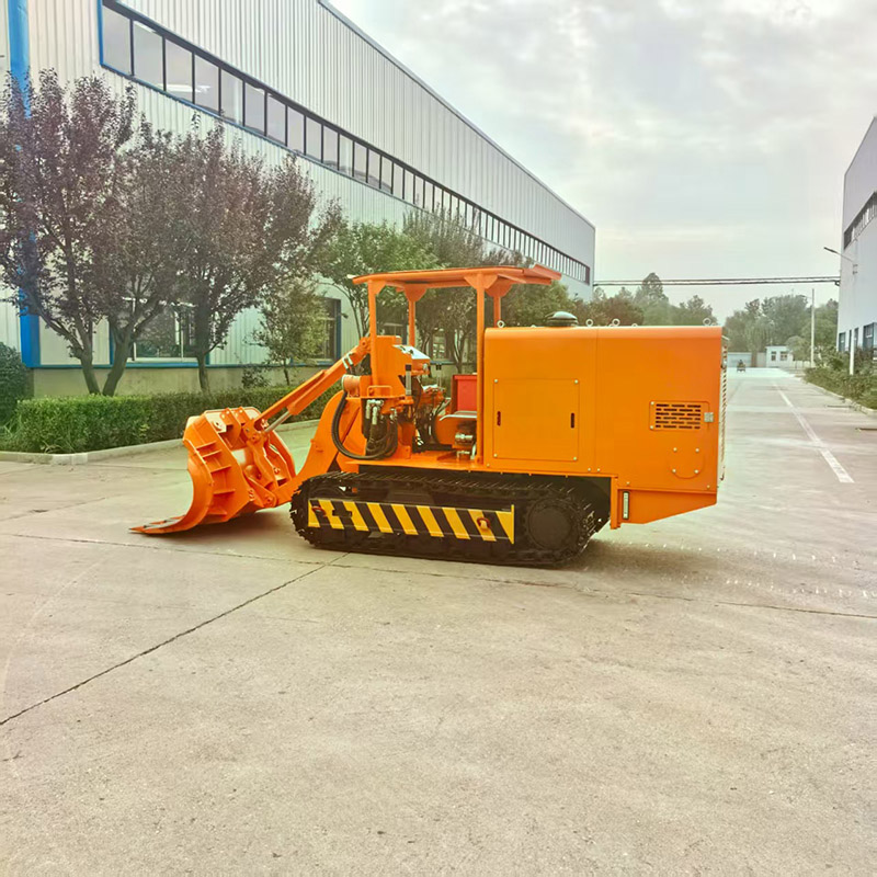 Боковая разгрузка угольной шахты с помощью погрузчика горных пород