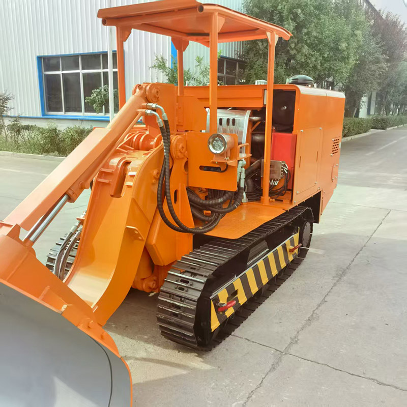 Боковая разгрузка угольной шахты с помощью погрузчика горных пород