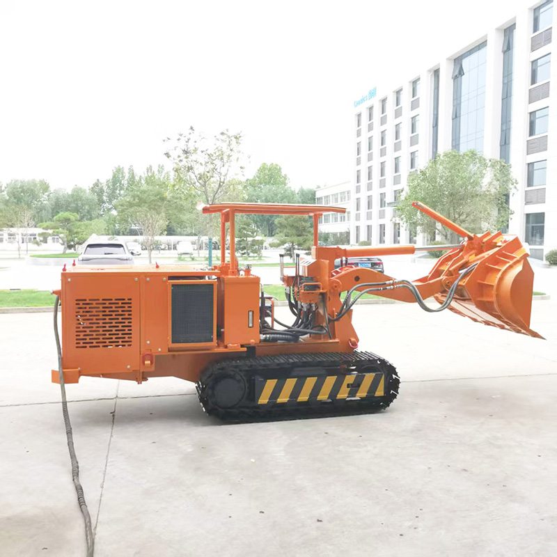 Máy xúc đá dỡ hàng bên khai thác