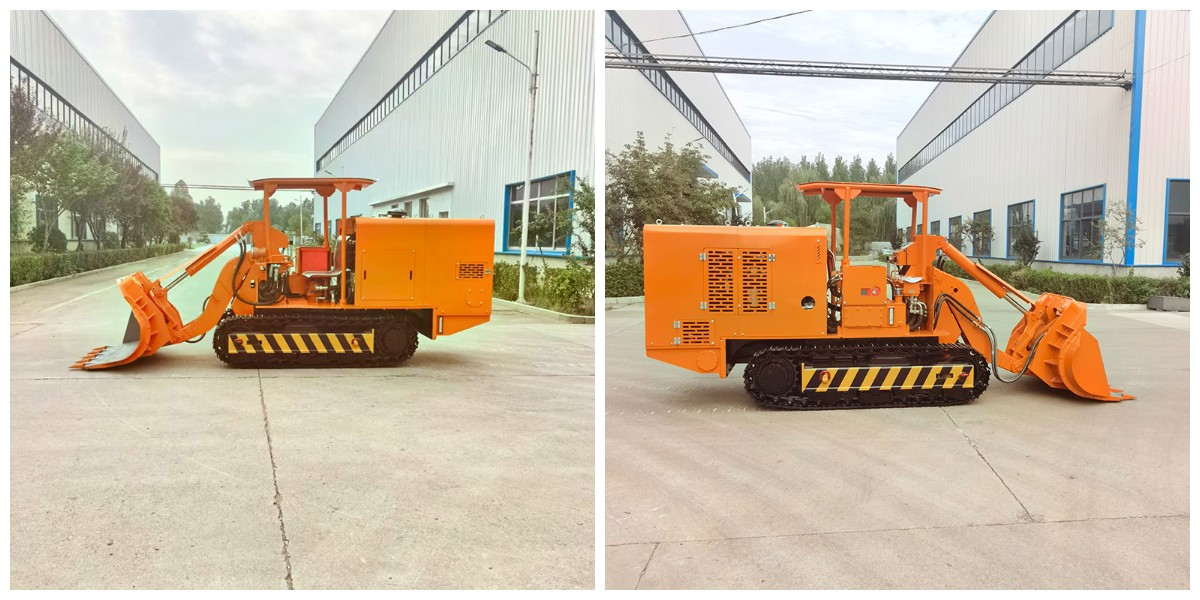 Погрузчик породы с боковой разгрузкой туннеля