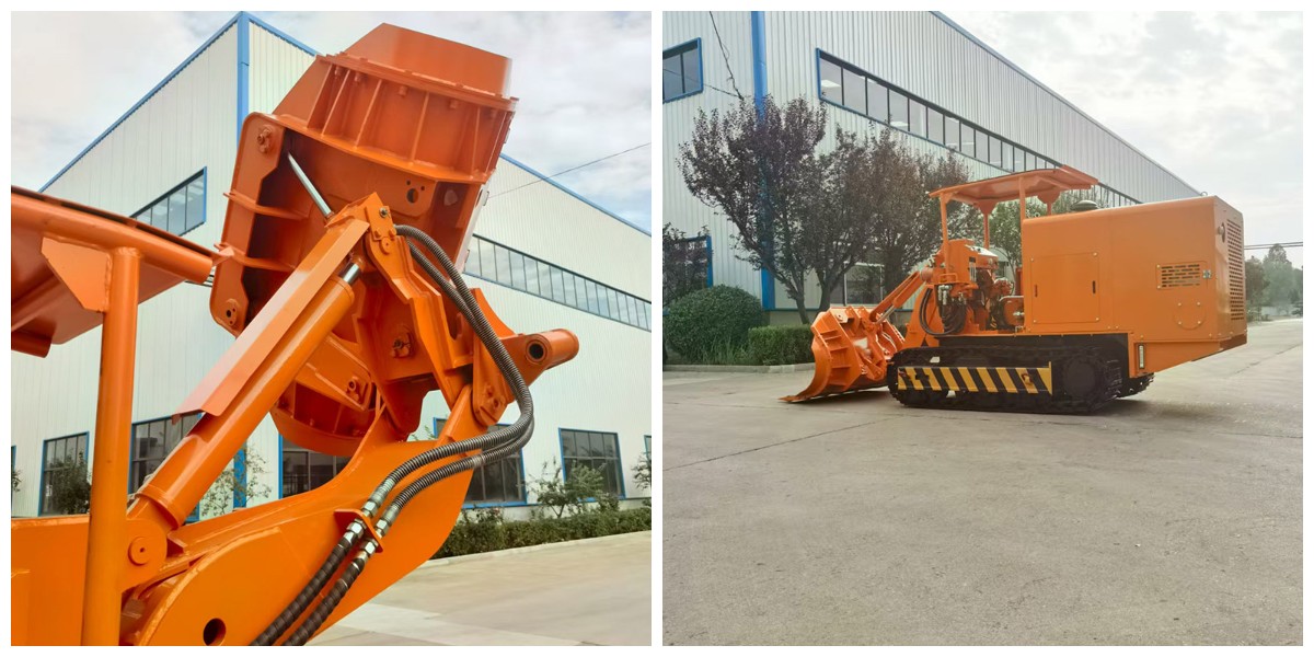 Máy xúc đá dỡ hàng bên mỏ đá.jpg Máy xúc đá dỡ hàng bên mỏ đá.jpg