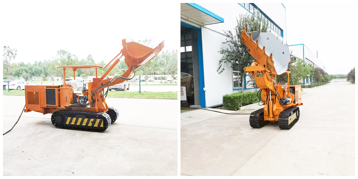 Máy xúc đá dỡ hàng bên hông điều khiển từ xa