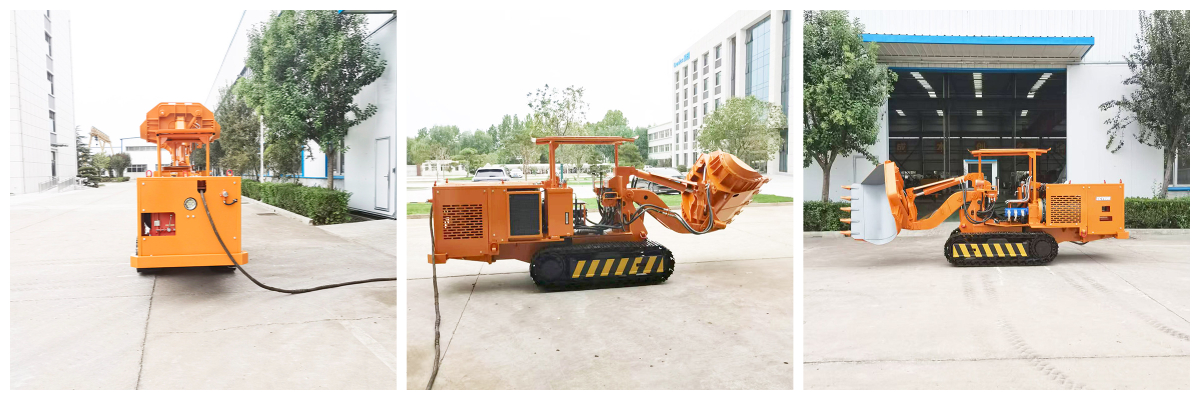 Máy xúc đá dỡ hàng bên hông điều khiển từ xa